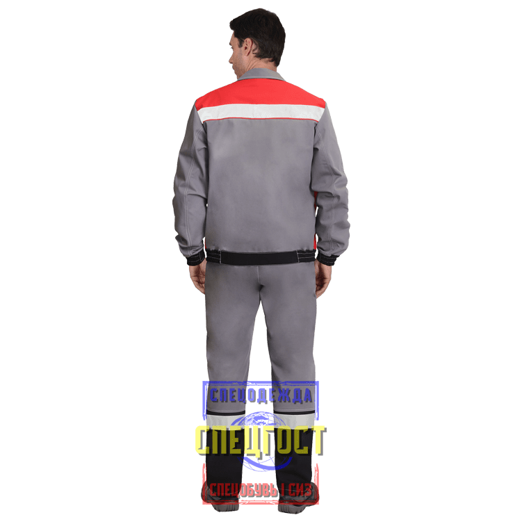 Новинки на сайте: Костюм АРТ. 58713 куртка, брюки средне-серый с красным и СОП