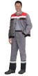 Костюм "АРТ. 58713" куртка, брюки средне-серый с красным и СОП