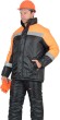 Костюм "АРТ. 10083" зимний: куртка, брюки чёрный с оранжевым и СОП