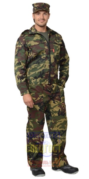 Костюм "АРТ. 10762": куртка, брюки (тк. смесовая) КМФ зеленый