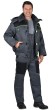 Костюм "АРТ. 51636" зимний: куртка кор., п/комб. тёмно-серый с черным