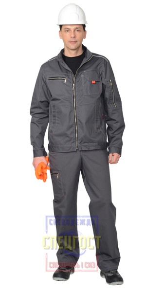 Костюм "АРТ. 18698": куртка,п/к, цв.серый