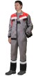 Костюм "АРТ. 58797" куртка, полукомбинезон средне-серый с красным и СОП