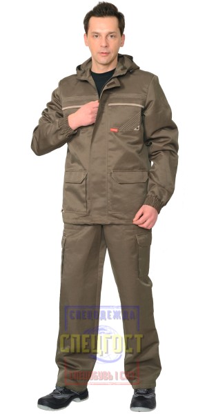 Костюм "АРТ. 10185" летний: куртка, брюки (тк.CROWN-230 ) хаки