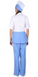Костюм "АРТ. 10866" женский: куртка, брюки, колпак белый с голубым