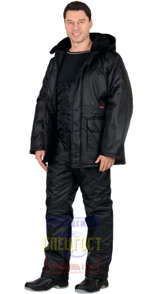 Костюм "АРТ. 10770" зимний: куртка дл., полукомбинезон чёрный