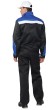 Костюм "АРТ. 10016": куртка, полукомбинезон чёрный с васильковым и СОП