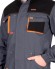 Куртка "АРТ.  16480" длинная темно-серая с оранжевым и черным