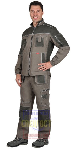 Костюм "АРТ. 50516" куртка, брюки т.песок с хаки (тк.Канвас)