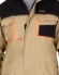 Куртка "АРТ. 19997" длинная песочный  с оранжевым и черным