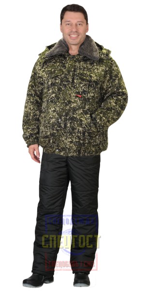 Куртка "АРТ. 54409" зимняя короткая КМФ "Трава"
