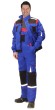 Костюм "АРТ. 10025" : куртка кор., полукомб. васильковый с красной и черной отд