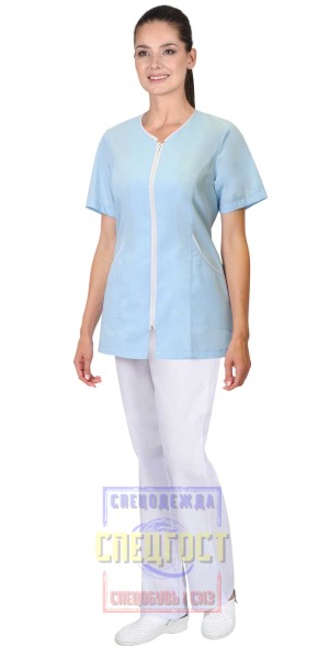 Блуза "АРТ. 59039" женская голубая
