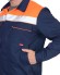 Костюм "АРТ. 15376" летний: куртка кор., п/комб. темно-синий с оранж