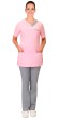 Костюм "АРТ. 53227" женский: блуза, брюки, розовый с серым