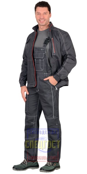 Костюм "АРТ. 17912" летний мужской: куртка, п/к, темно-серый