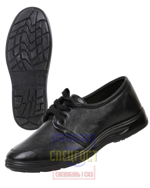 Туфли мужские "АРТ. 50802" на шнуровке черные иск. Кожа