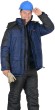 Куртка "АРТ. 10592" дл.,синяя с чёрным