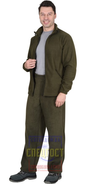 Куртка флисовая "АРТ. 10696" 280 г/кв.м. мужская оливковая