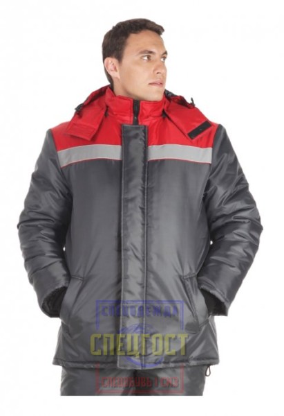 Куртка "АРТ. 10896" серый с красным