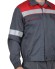 Куртка "52128" куртка кор., серая с красным из антиэлектростатической ткани, серый с СОП
