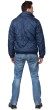 Куртка "АРТ. 10596" кор. мужская синяя с черной окантовкой
