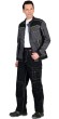 Костюм "АРТ. 16937" : куртка, брюки "Престиж" чёрный, цв. темно-серый с лимонным кантом
