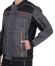 Костюм "АРТ. 16949": куртка, брюки чёрный , цв. серый с оранжевым кантом