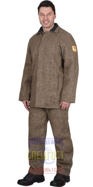 Костюм огнестойкий "АРТ. 10700" суконный куртка, брюки серый
