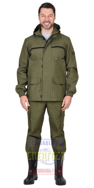 Куртка-штормовка "АРТ. 10800" (п-но палаточн.) Хаки (ЧЗ)