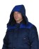 Куртка "АРТ. 10600" дл.,зимняя тёмно-синяя с васильковым