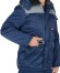 Куртка "АРТ. 10601" дл.,зимняя тёмно-синяя с серым