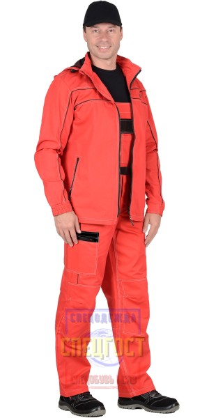 Костюм "АРТ. 17005" : куртка,п/к красный тк.Rodos (245 гр/кв.м)
