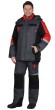 Костюм "АРТ. 10103": зимний куртка дл.,п/комбинезон темно-серый с черным и красн. и СОП