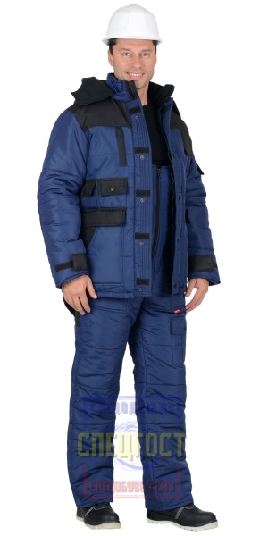 Костюм "АРТ. 17052" зимний: куртка , п/комб. синий с чёрным