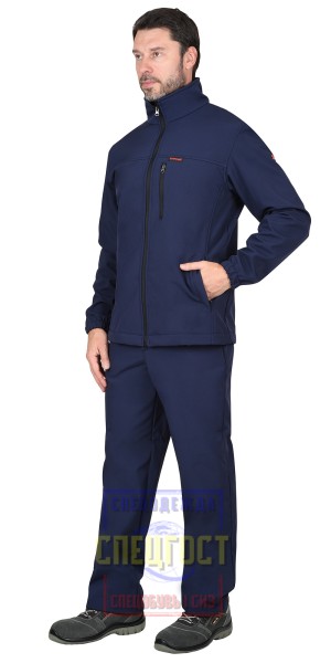 Куртка "АРТ. 55948" софтшелл синяя (ЧЗ)