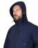 Куртка "АРТ. 55960" удлиненная синяя с капюшоном, софтшелл (ЧЗ)