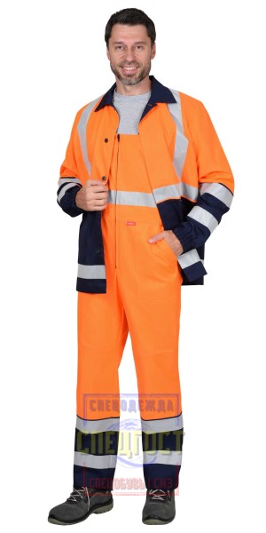 Костюм "АРТ. 59180" куртка, п/к оранжевая с темно-синим