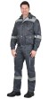 Костюм "АРТ. 50045": куртка кор., п/к. т. серый со св. серым и СОП и лимонным кантом
