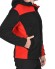 Куртка флисовая "АРТ. 56158" (флис дублированный) черная с красным