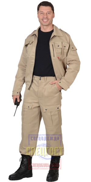 Костюм "АРТ. 51290" куртка, брюки (тк. Грета 210) песочный