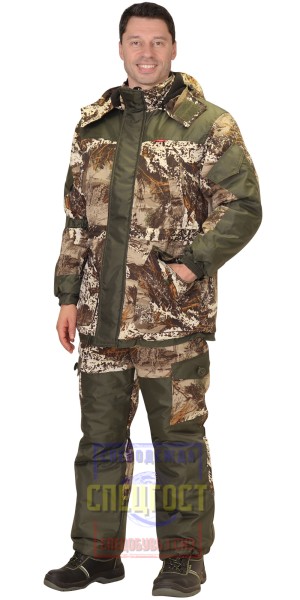 Костюм "АРТ. 54928" зимний: куртка дл., брюки КМФ Серый мох