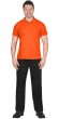 Рубашка-поло "АРТ. 59252" короткие рукава оранжевая, рукав с манжетом, пл.180 г/кв.м.