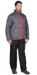 Куртка "АРТ. 53693" мужская, т.серый (оттенок"Баклажан") (подкладка красный флис)