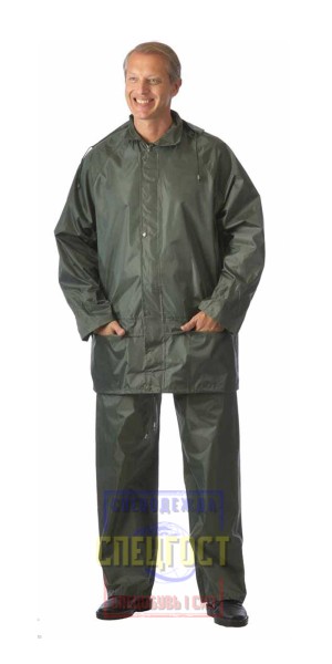 Костюм "АРТ. 10836" нейлоновый: куртка, брюки зелёный