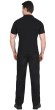 Рубашка-поло "АРТ. 59288" короткие рукава черная, рукав с манжетом, пл.180 г/кв.м.