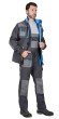 Костюм "АРТ. 53737" куртка дл., п/к цв. т.серый со средне серым и голубой отделкой