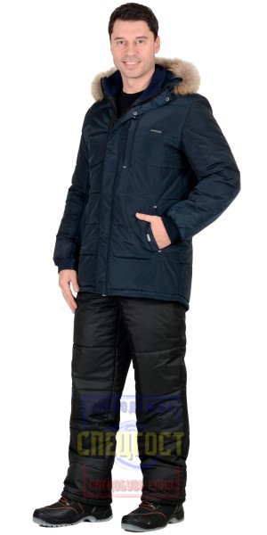 Куртка "АРТ. 57599" : зимняя, мужская, цв. т-синий (ЧЗ)