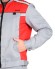 Костюм "АРТ. 10747" летн.: куртка кор., п/к. св/серый с красным тк.CROWN-230