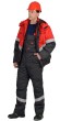 Костюм "АРТ. 10952" зим.:куртка кор.,п/комб. т.серый с красным и СОП